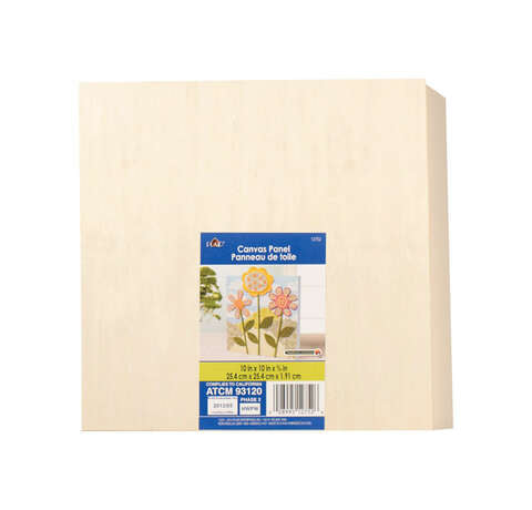 Plaid 0.75 in. H X 10 in. W X 10 in. L Natural Beige Wood Canvas Panel, Pack of 2