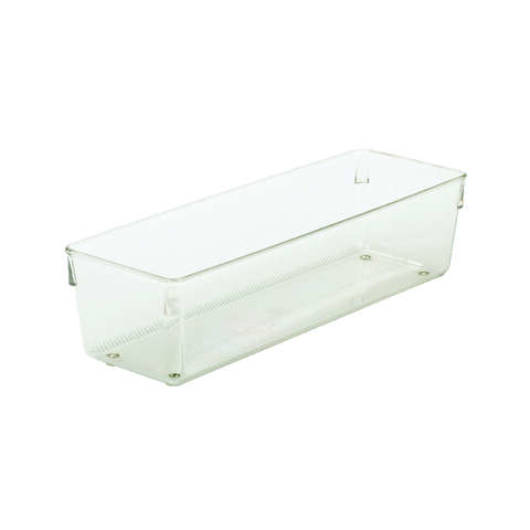 iDesign Linus 3 in. H X 4 in. W X 12 in. D Plastic Drawer Organizer