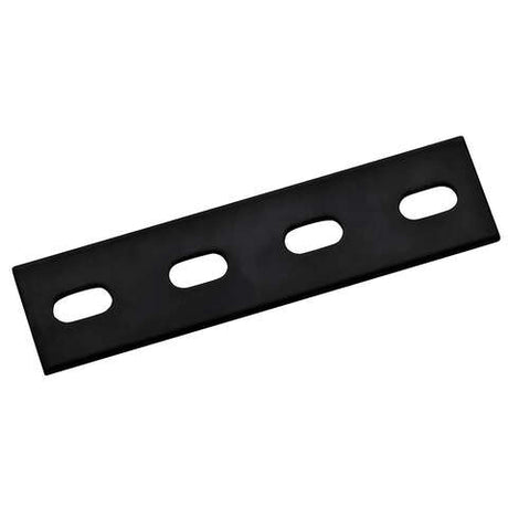Hampton 1/8 in. H X 1-1/2 in. W X 6 in. L Black Steel Mending Plate, Pack of 10