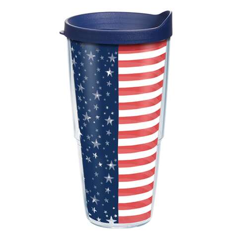 Tervis 24 oz Multicolored BPA Free Americana Stars Stripes Double Wall Tumbler