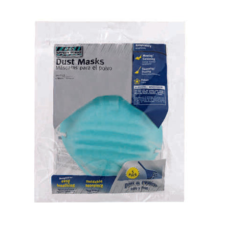 Safety Works Dust Protection Dust Mask Blue One Size Fits Most 5 pc, Pack of 12