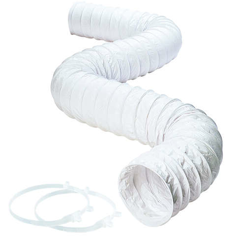 Deflect-O 8 ft. L X 3 in. D White Vinyl Vent Hose