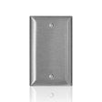 Leviton C-Series Satin Silver 1 gang Stainless Steel Blank Wall Plate 1 pk