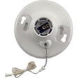 Leviton Plastic Incandescent Medium Base Pull Chain Socket 1 pk