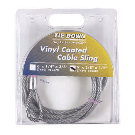 Tie Down Engineering Clear Vinyl Galvanized Steel 3/8 in. D X 9 ft. L Cable Sling