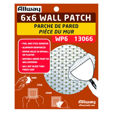 Allway 6 in. L X 6 in. W Fiberglass White Self Adhesive Drywall Mesh Patch, Pack of 10