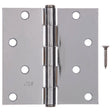 Ace 4 in. L Chrome Residential Door Hinge 3 pk