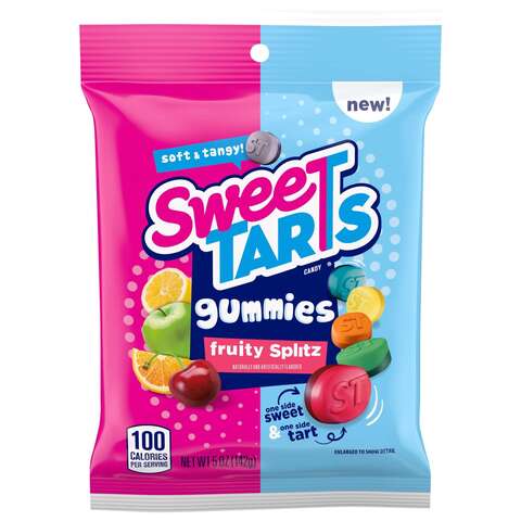 SweetTARTS Fruity Splitz Gummi Candy 5 oz, Pack of 12