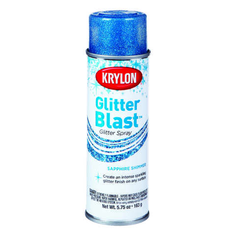 Krylon Glitter Blast Sapphire Shimmer Spray Paint 5.75 oz, Pack of 6