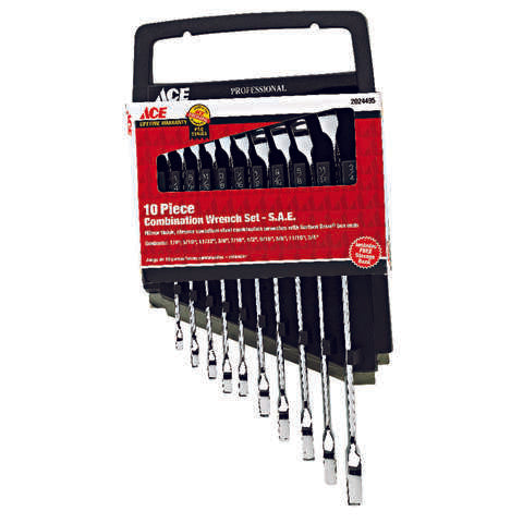 Ace SAE Wrench Set 5.03 in. L 10 pc