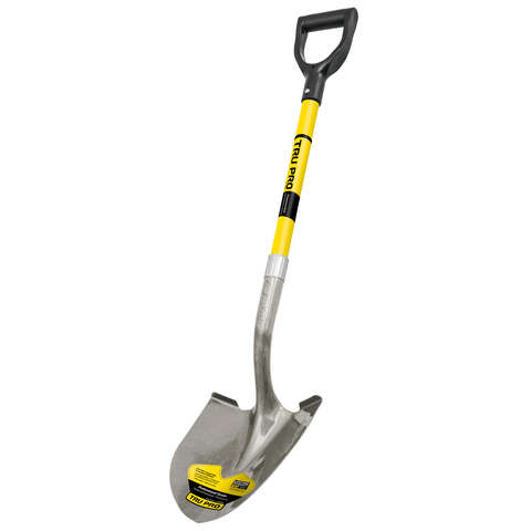Truper Tru-Pro 41 in. Steel Round Digging Shovel Fiberglass Handle, Pack of 6