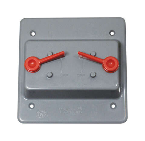 Sigma Engineered Solutions Square Plastic 2 gang 4.84 in. H X 4.84 in. W Toggle Switch Cover
