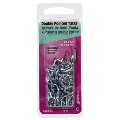 HILLMAN No. 9 X 7/16 in. L Galvanized Steel Double Point Tacks 1.25 pk, Pack of 6