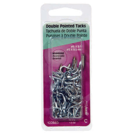 HILLMAN No. 9 X 7/16 in. L Galvanized Steel Double Point Tacks 1.25 pk, Pack of 6
