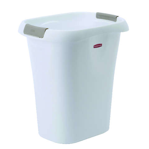 Rubbermaid 5.25 gal White Polypropylene Open Top Wastebasket, Pack of 6