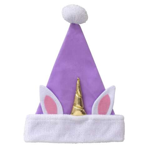 Dyno 17 in. Unicorn Santa Hat 1 pk, Pack of 12