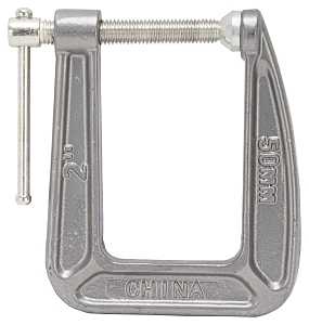 Vulcan 38-123 C-Clamp, 2 in Max Opening Size, 3-1/5 in D Throat, Steel Body, Gray Body