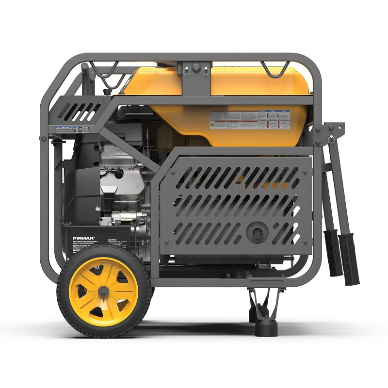 Firman P12002 Portable Generator, 50A, 120/240V, 15,000W Output, Gasoline, 13.3gal Tank, 11hr Run Time, Electric