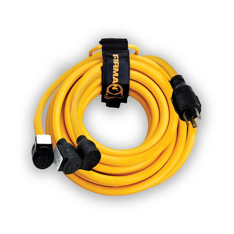Firman Accessories Series 1105 Power Cord with Storage Strap, Male, Female, 10 ga Wire, 25 ft L, Copper Conductor, 125 V