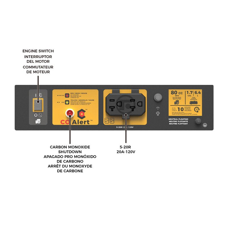 Firman Performance Series P01204 Portable Generator, 30 A, 120 V, 1200 w,Gas, 10 hr Run Time, Recoil Start