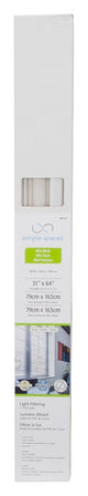 Simple Spaces PVCMB-6A Blind, 64 in L, 31 in W, Vinyl, White