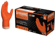 Gloveworks GWON48100 Heavy-Duty Disposable Gloves, XL, Nitrile, Powder-Free, Orange, 9-1/2 in L