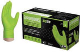 Gloveworks GWGN46100 Heavy-Duty Disposable Gloves, L, Nitrile, Powder-Free, Green, 9-1/2 in L
