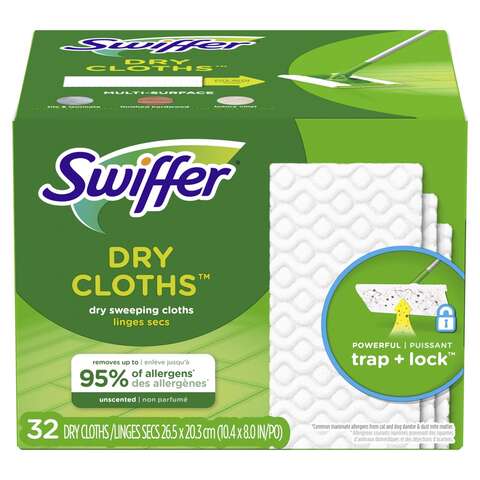 Swiffer Sweeper 5.4 in. Dry Microfiber Dust Mop Refill 32 pk