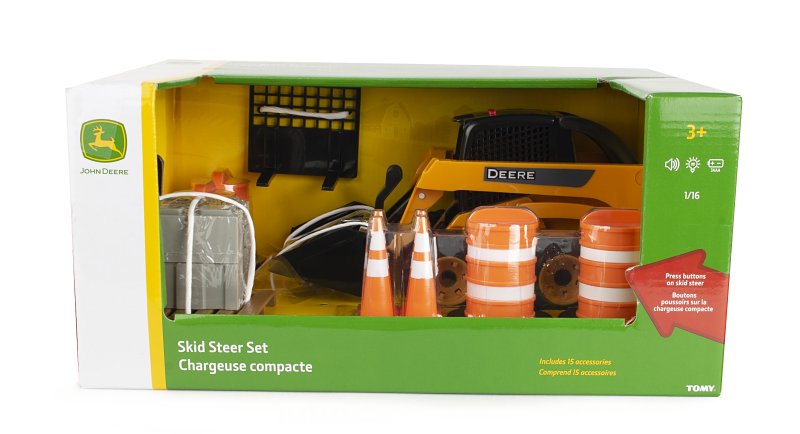 Ertl 47349 Skid Steer Loader Set, 3 Years and Up, Internal Light/Music: Internal Light and Music