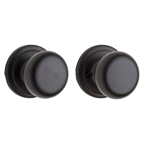 Kwikset Signature Series 720H 11PRCAL/RCSBX Passage Knob, Hancock, Mushroom, Zinc, 2-1/4 in Strike