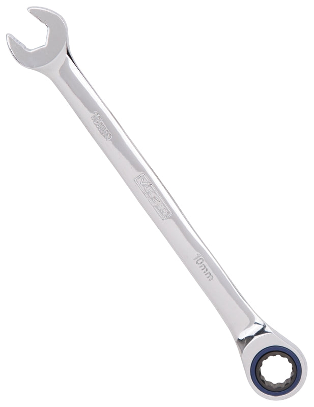 Vulcan PG10MM Combination Wrench, Metric, 10 mm Head, Chrome Vanadium Steel, Polished Mirror