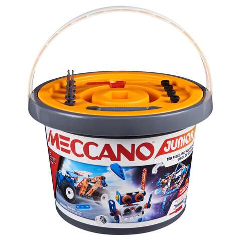 Meccano Junior Open Ended Bucket Multicolored 150 pc