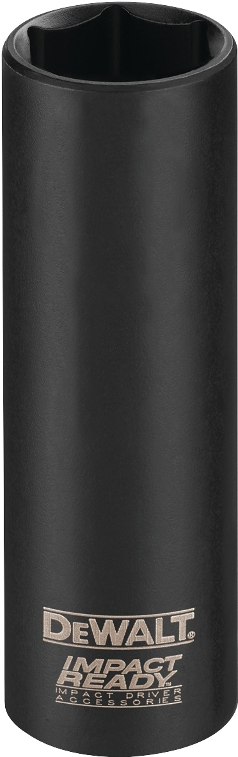 DeWALT IMPACT READY DW22852 Impact Socket, 7/16 in Socket, 1/2 in Drive, Square Drive, 6-Point, Steel, Black Oxide