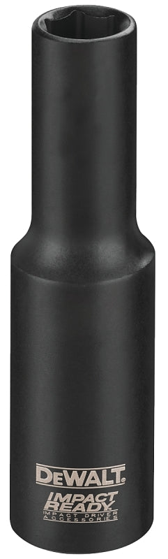 DEWALT IMPACT READY DW22932 Impact Socket, 15/16 in Socket, 1/2 in Drive, Square Drive, 6-Point, Steel, Black Phosphate