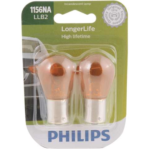 Philips LongerLife Incandescent Parking/Stop/Tail/Turn Miniature Automotive Bulb 1156NALLB2