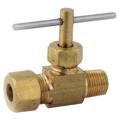 Anderson Metals 1/4 in. 1/4 in. Brass Needle Valve, Pack of 5