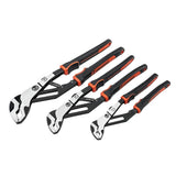 Crescent Z2 Auto-Bite Series RTABCGSET3 Tongue and Groove Plier Set, 3-Piece, Alloy Steel, Black/Rawhide, Polished