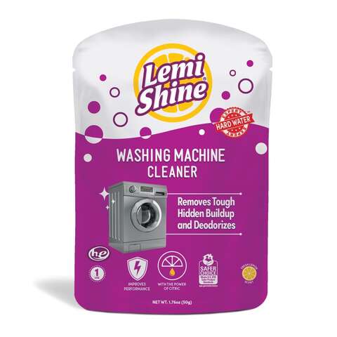 Lemi Shine Lemon Scent Washing Machine Cleaner 1.76 oz Powder, Pack of 10