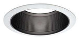 Eaton Lighting RE-6100BB Baffle Trim, Aluminum Body, Black/White