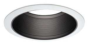 Eaton Lighting RE-6100BB Baffle Trim, Aluminum Body, Black/White