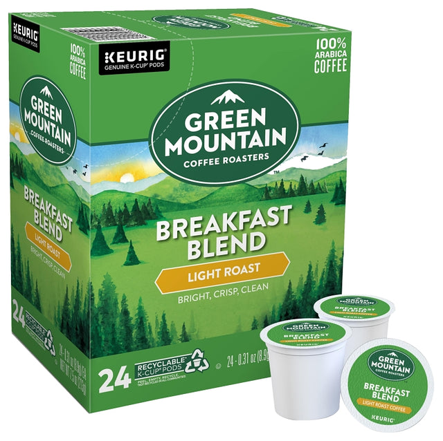 Keurig 5000330085 Breakfast Blend K-Cup Pod Box, Yes Caffeine, Light Roast Box, Pack of 4