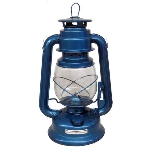 V & O Blue Lantern 12 in. H X 5-1/2 in. W X 11 in. L 1 pk