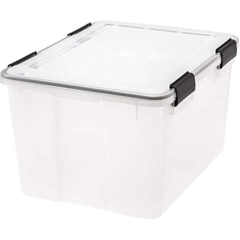 IRIS Weatherpro 46 qt Clear Storage Box 11.75 in. H X 15.75 in. W X 19.7 in. D Stackable, Pack of 6