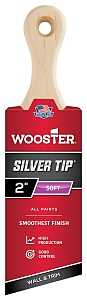 Wooster 5225-2 Paint Brush, Silver/White, Birchwood Handle, 2 in W, 2-11/16 in L Bristle, Polyester Bristle