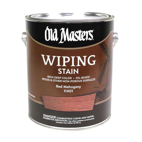Old Masters Semi-Transparent Red Mahogany Oil-Based Wiping Stain 1 gal, Pack of 2