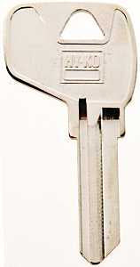 Hy-Ko 11010MD17 Key Blank, Brass, Nickel, For: Master Cabinet, House Locks and Padlocks, MD17 Key Number, Pack of 10