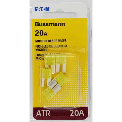 Bussmann 20 amps ATR Yellow Blade Fuse 1 pk, Pack of 5