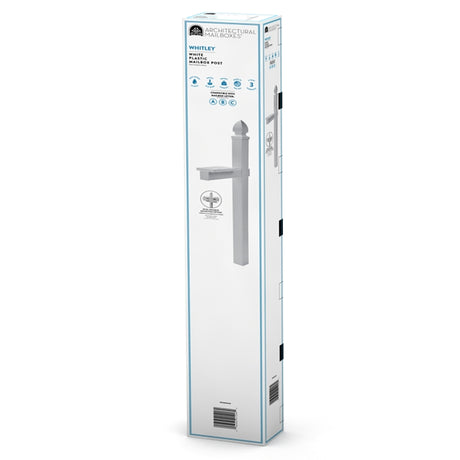 Gibraltar Mailboxes WP000W01 Mailbox Post, 22.7 in L, 6 in W, 57 in H, PVC
