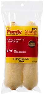 Purdy Golden Eagle 140605065 Roller Cover, 3/4 in Thick Nap, 6-1/2 in L, Polyester Cover