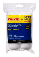 Purdy White Dove 14G624012 Jumbo Mini Roller Cover, 3/8 in Thick Nap, 4-1/2 in L, Dralon Fabric Cover
